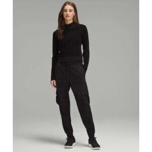 Lululemon Dance Studio Relaxed Fit Mid Rise Cargo Joggers Size M Black 78336